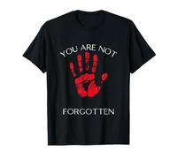 Vous n'êtes Pas oublié : Native American Awareness Red Hand T-Shirt