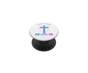 Vous n'êtes Pas Seul, Dieu Vous Aime, survivez à Vos pensées suicidaires PopSockets PopGrip Adhésif