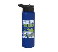 Vous pouvez sortir la fille de la ferme mais vous ne pouvez pas prendre la ferme Stainless Steel Insulated Water Bottle