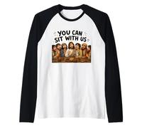 Vous Pouvez Vous asseoir avec Jésus américain et Douze apôtres. Couleur Confortable Manche Raglan