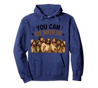 Vous Pouvez Vous asseoir avec Jésus américain et Douze apôtres. Couleur Confortable Sweat à Capuche