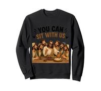 Vous Pouvez Vous asseoir avec Jésus américain et Douze apôtres. Couleur Confortable Sweatshirt