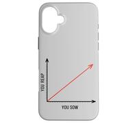 Vous récoltez ce que vous semez | Graphique linéaire profond inspirant Coque pour iPhone 16 Plus