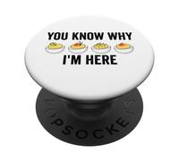 Vous Savez Pourquoi Je suis là, des œufs farcis Amusants pour Thanksgiving PopSockets PopGrip Adhésif