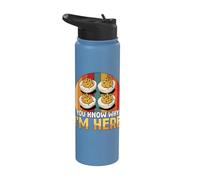 Vous savez pourquoi je suis là, j'adore le dîner de Thanksgiving aux œufs farcis Stainless Steel Insulated Water Bottle