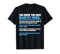 Vous Savez Que Vous êtes diabétique Quand Funny Diabetes Design T-Shirt