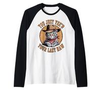 Vous venez de voir votre dernier Haw Western Cat Cowboy Manche Raglan