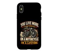 Vous vivez Plus à Moto en Cinq Minutes | Biker Design Coque pour iPhone X/XS