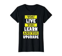 Vous vivez, Vous apprenez et Vous améliorez l'annulation du Divorce T-Shirt Graphique avec Valeur, Femme, Noir, XS
