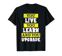 Vous vivez, Vous apprenez et Vous améliorez l'annulation du Divorce T-Shirt Graphique avec Valeur, Homme, Noir, M
