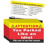 Vous vous êtes garé comme une carte idiot, 100pcs 3, 5x2 Bad Parking Cards, Funny Bad Parking Stickers, Multi Raisais Violation for Adult Christmas