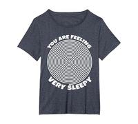 Vous Vous sentez très somnolent hypnose T-Shirt, Femme Grandes Tailles, Bleu Chiné, 1X