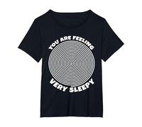 Vous Vous sentez très somnolent hypnose T-Shirt, Femme Grandes Tailles, Noir, 1X