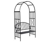 Voûte à Roses de Jardin Banc Terrasse Tuteur Arceau Arche à Rosiers vidaXL