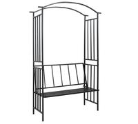 Voûte de Jardin avec Banc Fer Arche Plantes Grimpantes Patio Terrasse vidaXL
