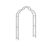 vidaXL Voûte de jardin Arche à rosiers pour plantes grimpantes Noir 150x34x240 cm Fer