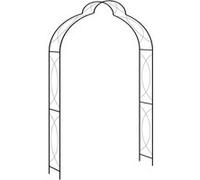 vidaXL Voûte de jardin Arche à rosiers pour plantes grimpantes Noir 150x34x240 cm Fer
