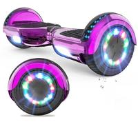 VOUUK Hoverboard à Deux Roues de 6,5 Pouces avec Haut-Parleur Bluetooth et Lumières LED pour Enfants et Adultes