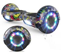 VOUUK Hoverboard à Deux Roues de 6,5 Pouces avec Haut-Parleur Bluetooth et Lumières LED pour Enfants et Adultes