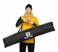 Vov.Vov BJERG Sac de ski imperméable - En Cordura 600D - Robuste - Pour ski de 150 à 160 cm ou 170 à 180 cm - Fabriqué en Europe - Noir/jaune - Jusqu'à 160 cm
