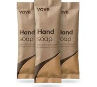Vove Lot de 3 recharges de savon pour les mains mandarine/géranium/bois de cèdre, poudre à gel avec aloe vera, extrait de cactus et allantoïne (hydratant), emballage compostable sans plastique végétal