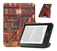 VOVIPO Slimshell Coque de Protection pour Kobo Clara Colour/BW 2024/2E 2022 Liseuse 6", Étui Magnétique Auto Réveil/Sommeil - Library