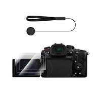 VOVMOEYA 3 pièces de protection d'écran pour Panasonic Lumix DC-GH7/DC-G97/DC-S1RII avec 1 cordon pour bouchon d'objectif et outils d'installation, film en verre trempé DC-GH7, 0,25 mm 9H anti-rayures