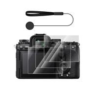 VOVMOEYA 3 protecteurs d'écran pour Sony A7R5/A7R V/Alpha 7R V/ A1 Mark II/A1M2/Alpha 9 III/A9M3/ILCE-9M3 avec 1 Cordon pour Bouchon d'objectif et Outils d'installation, Film en Verre trempé