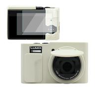 VOVMOEYA DC-TZ99 Étui en silicone souple et léger avec 2 films de protection d'écran et dragonne pour Panasonic Lumix TZ99
