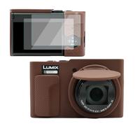 VOVMOEYA DC-TZ99 Étui en silicone souple et léger avec 2 films de protection d'écran et dragonne pour Panasonic Lumix TZ99