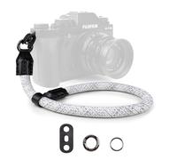 VOVMOEYA Dragonne de Poignet pour Appareil Photo - Sangle pour Sony A6000 A6400 A6700 A7IV Canon EOS Nikon Fujifilm - Blanc Camouflage