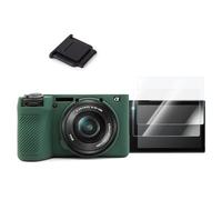VOVMOEYA Étui A6700,Étui de Protection en Silicone pour Sony Alpha 6700 et Protecteur d'écran LCD pour Sony A6700 [2 Packs] et Cache Griffe d'Appareil Photo pour Sony A6700