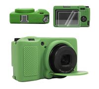 VOVMOEYA Étui de Protection en Silicone pour Ricoh GRIII/GRIIIx/GR3/GR3X avec 1 Couvre-Griffe et 2 Protections d'écran LCD-Kit d'accessoires pour Appareil Photo Ricoh GR III-Lot de 3