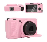 VOVMOEYA Étui de Protection en Silicone pour Ricoh GRIII/GRIIIx/GR3/GR3X avec 1 Couvre-Griffe et 2 Protections d'écran LCD-Kit d'accessoires pour Appareil Photo Ricoh GR III-Lot de 3