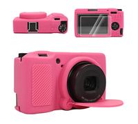 VOVMOEYA Étui de Protection en Silicone pour Ricoh GRIII/GRIIIx/GR3/GR3X avec 1 Couvre-Griffe et 2 Protections d'écran LCD-Kit d'accessoires pour Appareil Photo Ricoh GR III-Lot de 3
