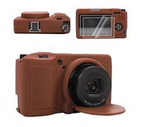 VOVMOEYA Étui de Protection en Silicone pour Ricoh GRIII/GRIIIx/GR3/GR3X avec 1 Couvre-Griffe et 2 Protections d'écran LCD-Kit d'accessoires pour Appareil Photo Ricoh GR III-Lot de 3