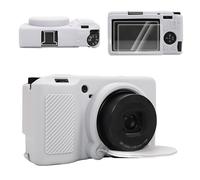 VOVMOEYA Étui de Protection en Silicone pour Ricoh GRIII/GRIIIx/GR3/GR3X avec 1 Couvre-Griffe et 2 Protections d'écran LCD-Kit d'accessoires pour Appareil Photo Ricoh GR III-Lot de 3