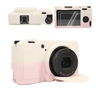 VOVMOEYA Étui de Protection en Silicone pour Ricoh GRIII/GRIIIx/GR3/GR3X avec 1 Couvre-Griffe et 2 Protections d'écran LCD-Kit d'accessoires pour Appareil Photo Ricoh GR III-Lot de 3
