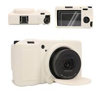 VOVMOEYA Étui de Protection en Silicone pour Ricoh GRIII/GRIIIx/GR3/GR3X avec 1 Couvre-Griffe et 2 Protections d'écran LCD-Kit d'accessoires pour Appareil Photo Ricoh GR III-Lot de 3
