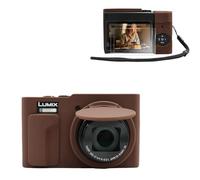 VOVMOEYA Étui de protection en silicone souple et léger pour appareil photo Panasonic Lumix TZ99 avec 2 films de protection d'écran de 0,25 mm ultra fins et dragonne