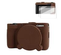VOVMOEYA Étui en silicone pour appareil photo Canon PowerShot V1, avec 2 protecteurs d'écran ultra fins, capuchon d'objectif amovible
