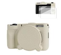 VOVMOEYA Étui en silicone pour appareil photo Canon PowerShot V1, avec 2 protecteurs d'écran ultra fins, capuchon d'objectif amovible