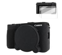 VOVMOEYA Étui en silicone pour appareil photo Canon PowerShot V1, avec 2 protecteurs d'écran ultra fins, capuchon d'objectif amovible