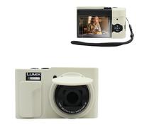 VOVMOEYA Étui en silicone pour appareil photo Panasonic Lumix TZ99 avec 2 films protecteurs d'écran ultra fins de 0,25 mm et dragonne