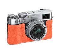 VOVMOEYA Étui Fuji X100VI, Étui en Cuir PU pour Appareil Photo Fujifilm X100VI, X100VI étui - Orange
