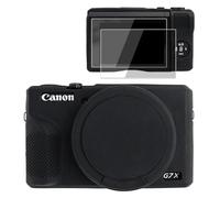 VOVMOEYA Étui pour appareil photo Canon Powershot G7 X Mark III avec 2 films de protection d'écran, protection complète en silicone souple G7X III, housse de protection amovible pour Canon G7XIII G7X3