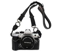 VOVMOEYA Étui pour appareil photo OM-5 Mark II avec sangle réglable, Olympus om5 mk2 housse en cuir PU, élégant, protecteur, ajustement parfait, compatible avec un trépied, om 5 mark ii accessoires