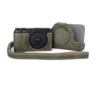 VOVMOEYA Étui pour appareil photo Ricoh GR IV/GR III/GR IIIX, résistant aux rayures, sac de transport pour Ricoh GR4/GR3/GR3X, avec housse de protection amovible, bandoulière réglable, Vert, Étui