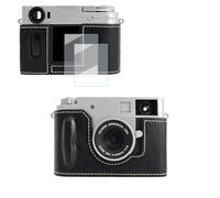 VOVMOEYA Étui pour Fujifilm X Half (X-HF1) avec 2 Protections d'écran, Demi-étui en Cuir PU, élégant Protecteur léger, Ajustement précis, Compatible avec Un trépied