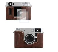 VOVMOEYA Étui pour Fujifilm X Half (X-HF1) avec 2 Protections d'écran, Demi-étui en Cuir PU, élégant Protecteur léger, Ajustement précis, Compatible avec Un trépied